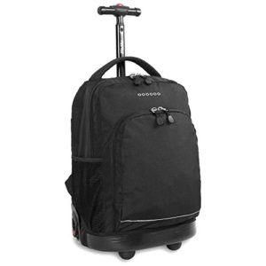 J World New York Sunny Rolling Backpack, Black