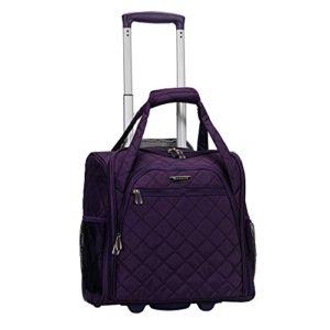 Rockland Wheeled Underseat Carry-on, Purple