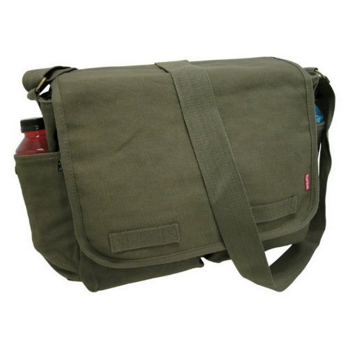 Olive Green Heavyweight Military Inspired Messenger Bag Review ...