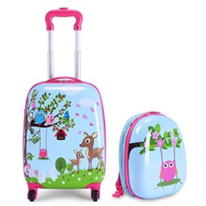 Goplus 2Pc 12" 16" Kids Carry On Luggage Set