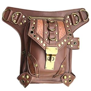 Steampunk Waist bag Fanny Pack Retro Fashion Gothic Casual Leather