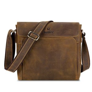 Kattee Leather Small Crossbody Messenger Shoulder Bag