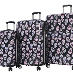 BETSEY JOHNSON Skull Party 3 Piece Expandable Hardside Spinner