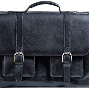 Ladderback Leather Briefcase for Men, Gordon