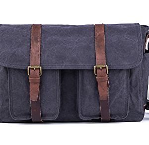 Gootium Vintage Canvas Messenger Bag - British Style Shoulder Bag