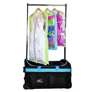 Closet Trolley Dance Bag with Garment Rack BLUE