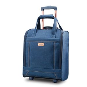 American Tourister Rolling Tote, Blue Denim