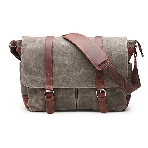 H-ANDYBAG Canvas Messenger Bag 15 Inch Shoulder Laptop Bag Review ...