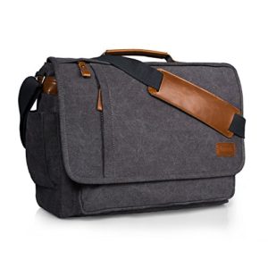 Estarer Laptop Messenger Bag 17-17.3 Inch Water-Resistance Canvas Shoulder Bag