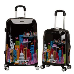 Rockland 2 Pc Polycarbonate/abs Upright Luggage Set