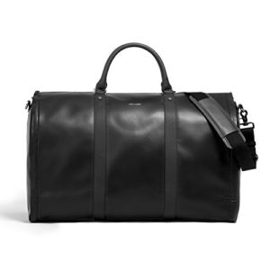 Project 11 Garment Weekender Black Leather bag