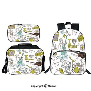 Oobon Kids Toddler School Waterproof 3D Cartoon 16" Backpack