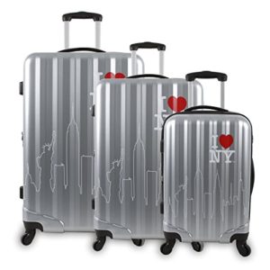 J World New York Ilny Cityscape 3 Piece Luggage Set