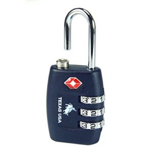 Texas Usa Metal Navy Blue Luggage Lock