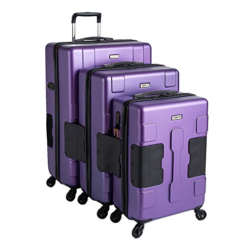 TACH TUFF 3-Piece Hardcase Connectable Luggage & Carryon Travel Bag Set ...