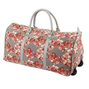 Signare Women's Orchids Tapestry Rolling Travel Tote