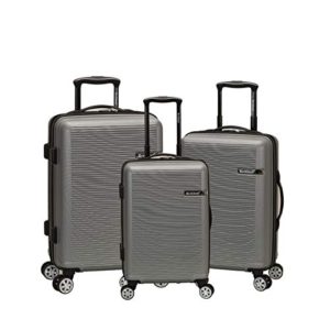 Rockland Skyline 3 Piece Abs Non-Expandable Luggage Set