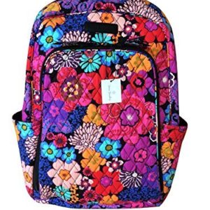 Vera Bradley Laptop Backpack (Updated Version) with Solid Color Interiors