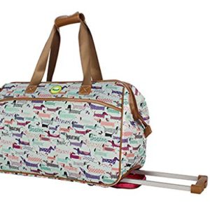 Lily Bloom Luggage Designer Pattern Suitcase Wheeled Duffel Carry On Bag