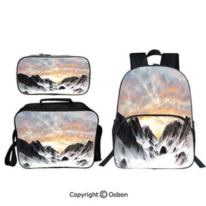 Oobon Kids Toddler School Waterproof 3D Cartoon 16" Backpack