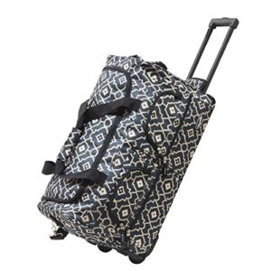 Olympia 22" Printed Rolling Duffel, Trellis