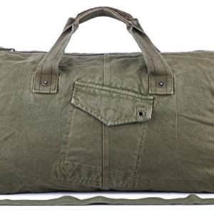 Gootium Canvas Duffel Bag - Vintage Travel Tote Weekend Holdall Sports Gym Bag