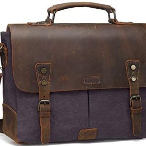 Messenger Bag for Men,Vaschy Vintage Leather Canvas Satchel