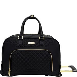 kensie 19" Rolling Fashion Duffel Tote, Black