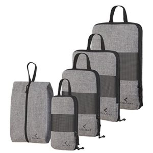 5 Set Compression Packing Cubes Travel Luggage-Organizer Set