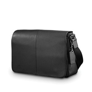 Samsonite Mens Leather Classic Messenger Black