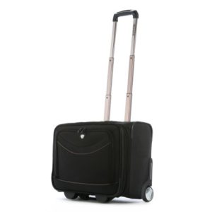 Olympia Luggage Deluxe Rolling Overnighter,Black