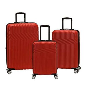 Rockland Pista 3 Piece Abs Non-Expandable Luggage Set