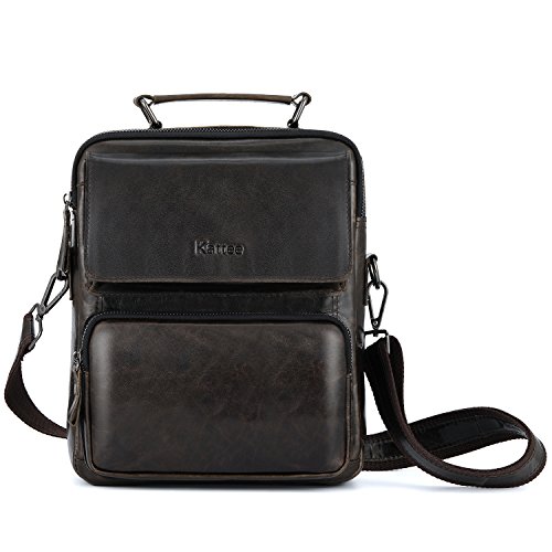 Kattee Vintage Leather Messenger Bag for men Review - LightBagTravel.com