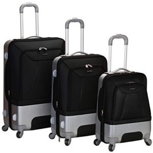 Rockland Luggage Rome Polycarbonate 3 Piece Luggage Set