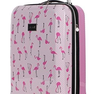 BETSEY JOHNSON Flamingo Strut 20" Hardside Carry-On Spinner