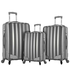 Rockland Barcelona 3 Polycarbonate/abs Set with 6 Pc. Travel Set