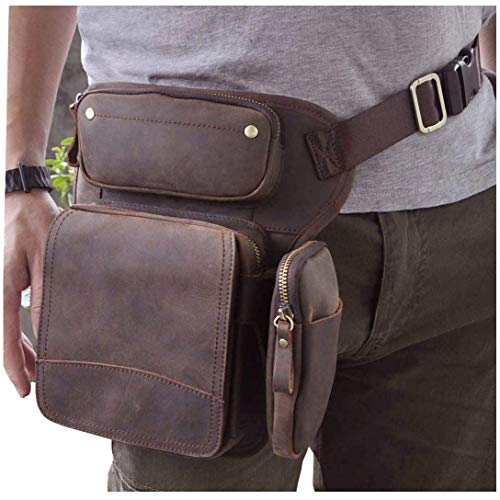 Le'aokuu Mens Genuine Leather Motorcycle Hiking Waist Review ...