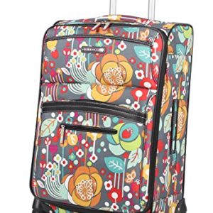 Lily Bloom Large Expandable Design Pattern Luggage With Spinner Wheels