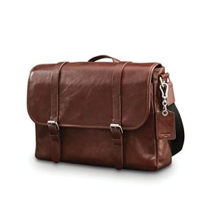 Samsonite Mens Leather Heritage Messenger Chestnut