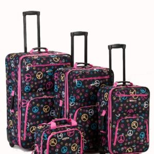 Rockland Luggage 4 Piece Luggage Set, Peace