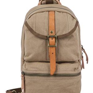 Gootium Khaki Sling Bag - Canvas Crossbody Daypack