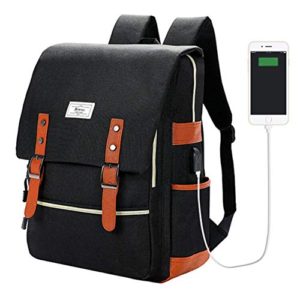 Vintage Laptop Backpack College School Bag for Women Men