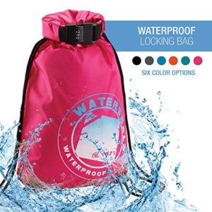WaterSeals Locking Cinch Drawstring Backpack Women & Men Anti-Theft