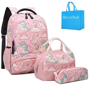 Meisohua School Backpacks Set Girls Unicorn Backpack