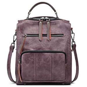 SiMYEER Women's Leather Fashion Backpack Purse Rucksack Waterproof