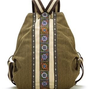 Women Canvas Backpack Daypack Casual Shoulder Bag