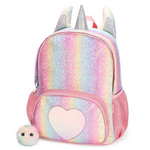 Mibasies Kids Unicorn Backpack for Girls Rainbow School Bag