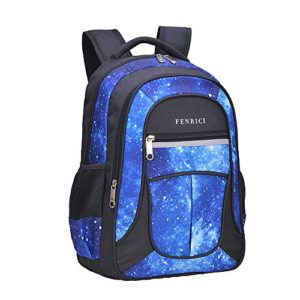 Galaxy Backpack for Little Kids, Boys by Fenrici, 16.1 Inch Durable Book Bags