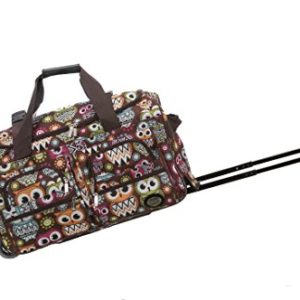 Rockland 22 Inch Rolling Duffle Bag, Owl