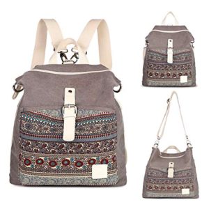 Backpack Purse Women Girls Canvas Backpack/Rucksack Convertible Shoulder Bag Casual Daypack